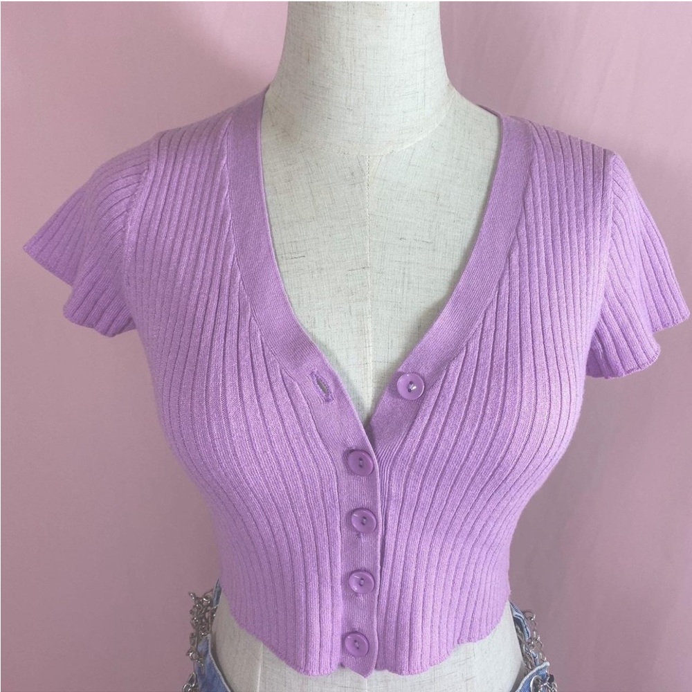 Ribbed soft knit crop sweater